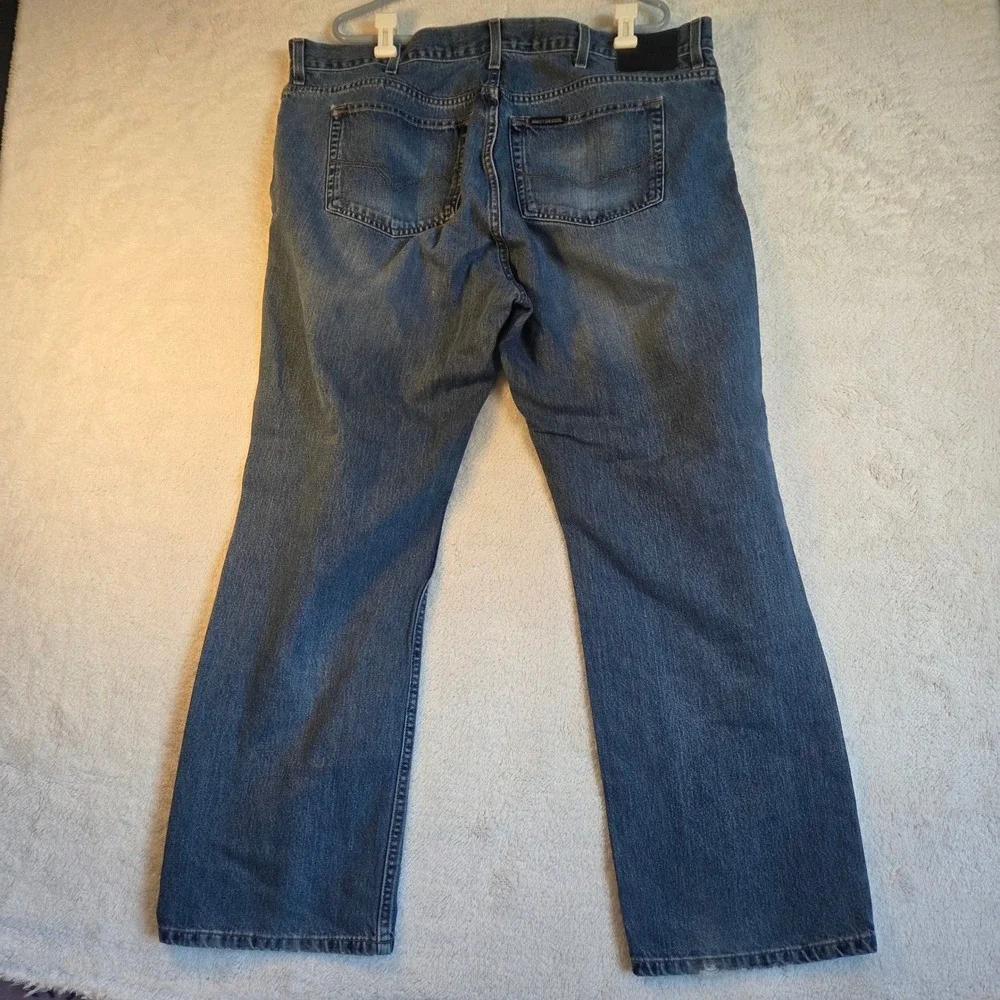 Harley Davidson Mens Jeans Blue Denim Size 42x32 Genuine MotorClothes Bootcut